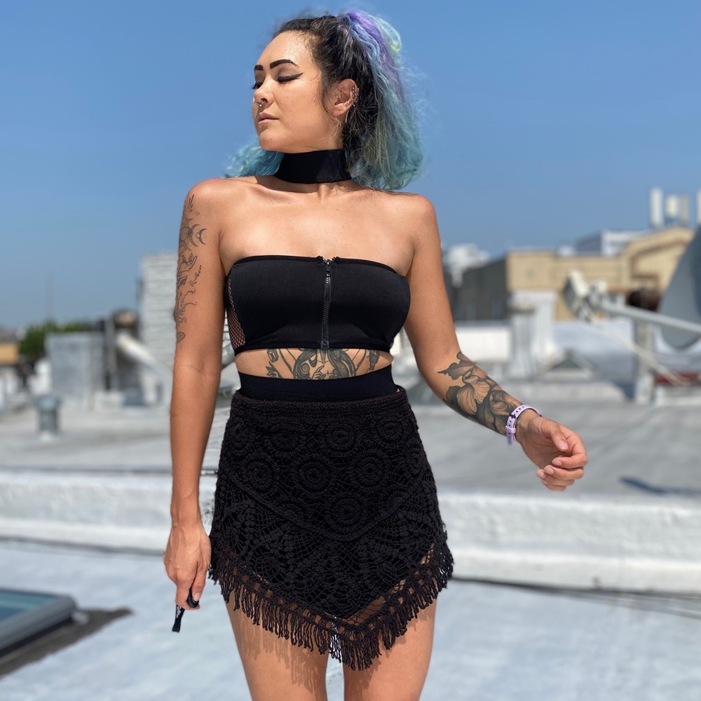 Nun Bangkok triple piece crop top bra top - Picture 1 of 9